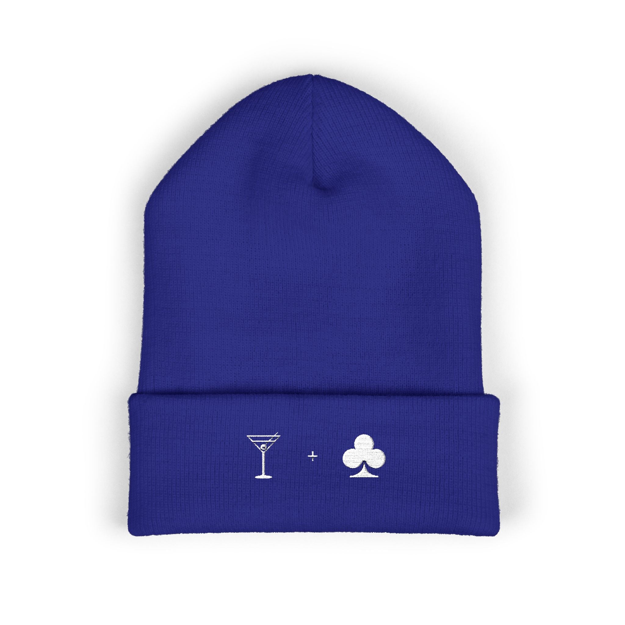 'Cocktail Club' — Embroidered Beanie for Cocktail Drinkers & Hospitality Professionals (White)