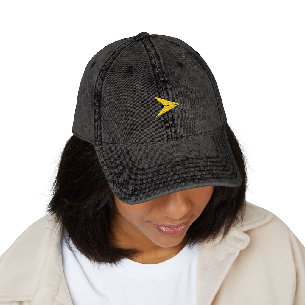 Signature Paper Plane Vintage Hat