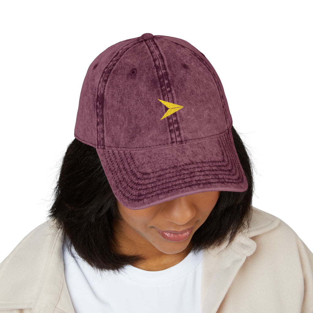 Signature Paper Plane Vintage Hat
