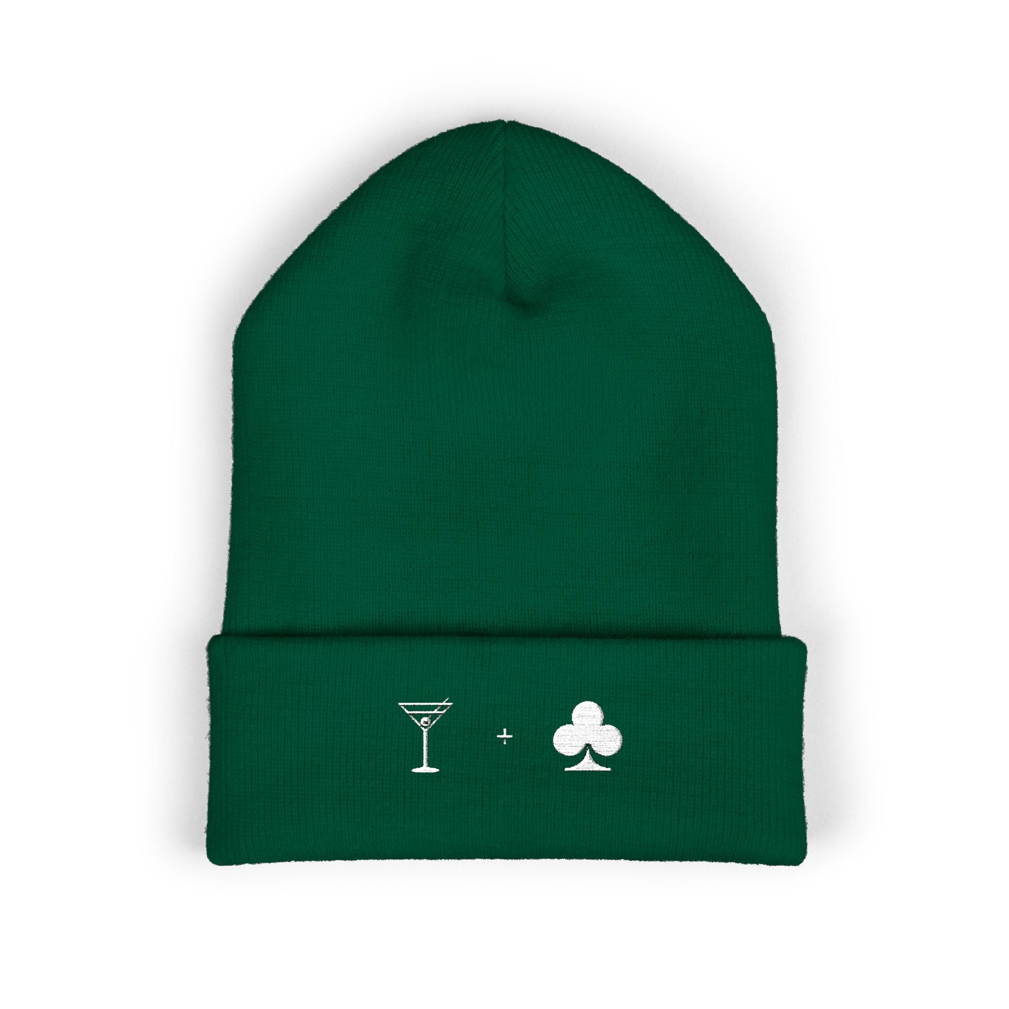'Cocktail Club' — Embroidered Beanie for Cocktail Drinkers & Hospitality Professionals (White)