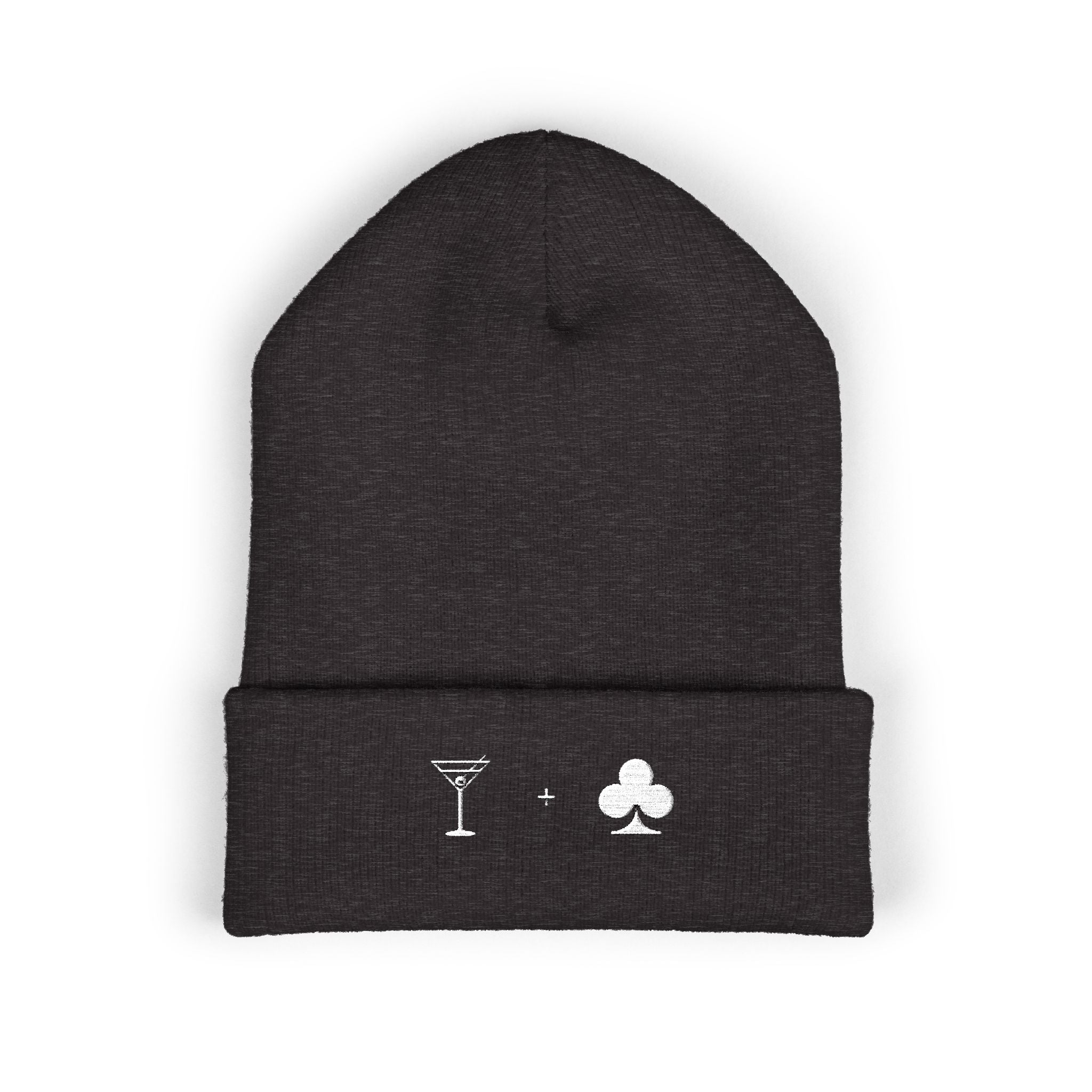 'Cocktail Club' — Embroidered Beanie for Cocktail Drinkers & Hospitality Professionals (White)