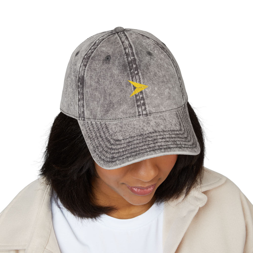 Signature Paper Plane Vintage Hat