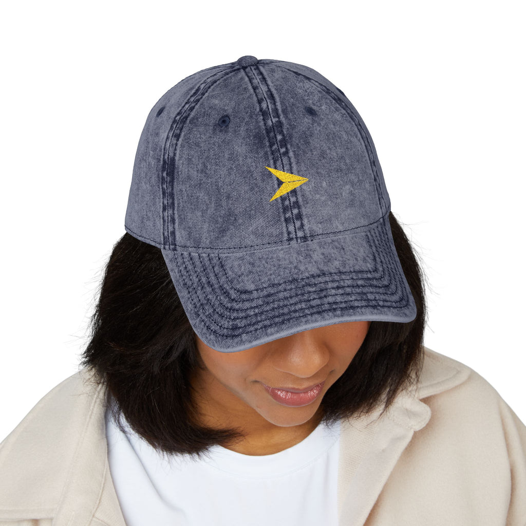 Signature Paper Plane Vintage Hat
