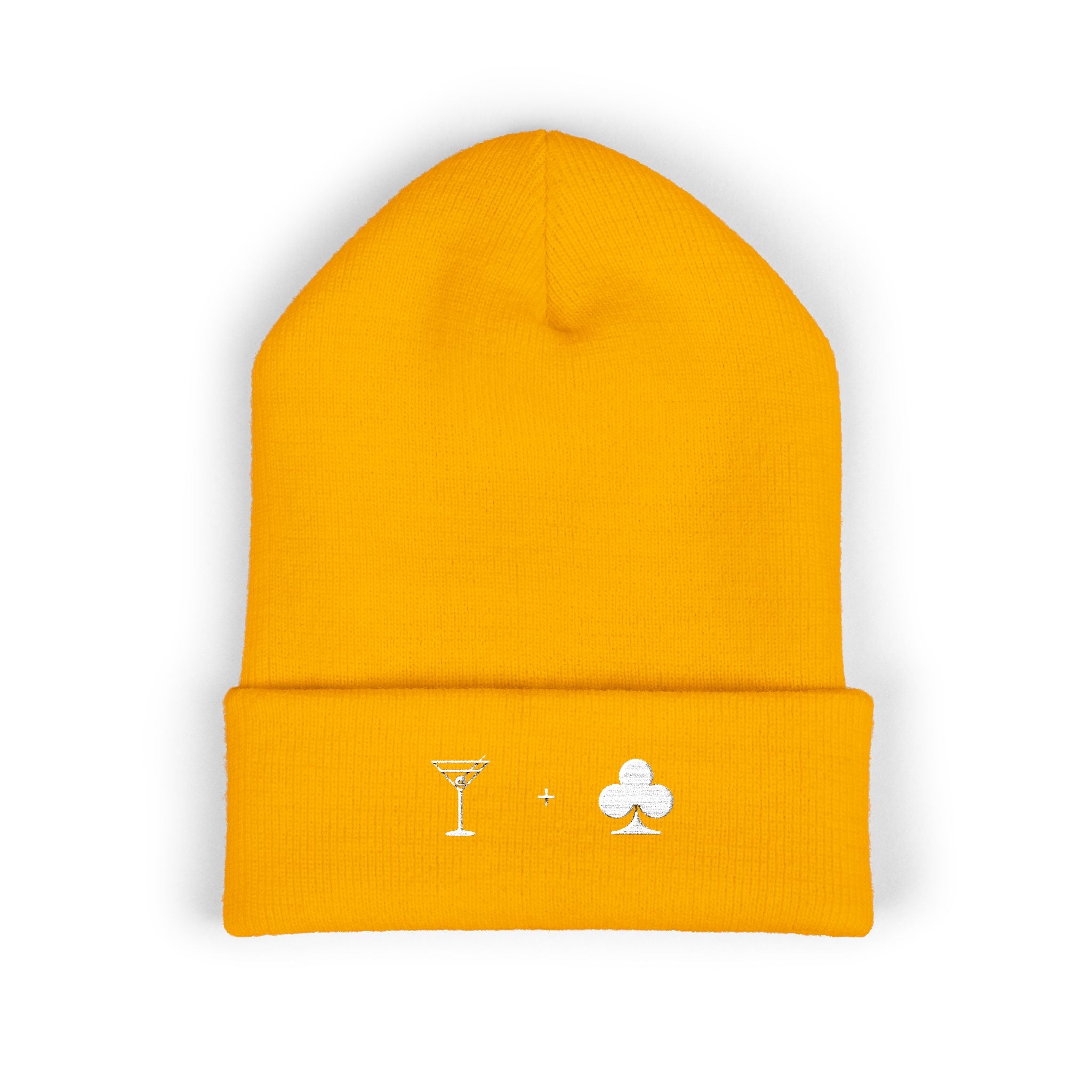 'Cocktail Club' — Embroidered Beanie for Cocktail Drinkers & Hospitality Professionals (White)